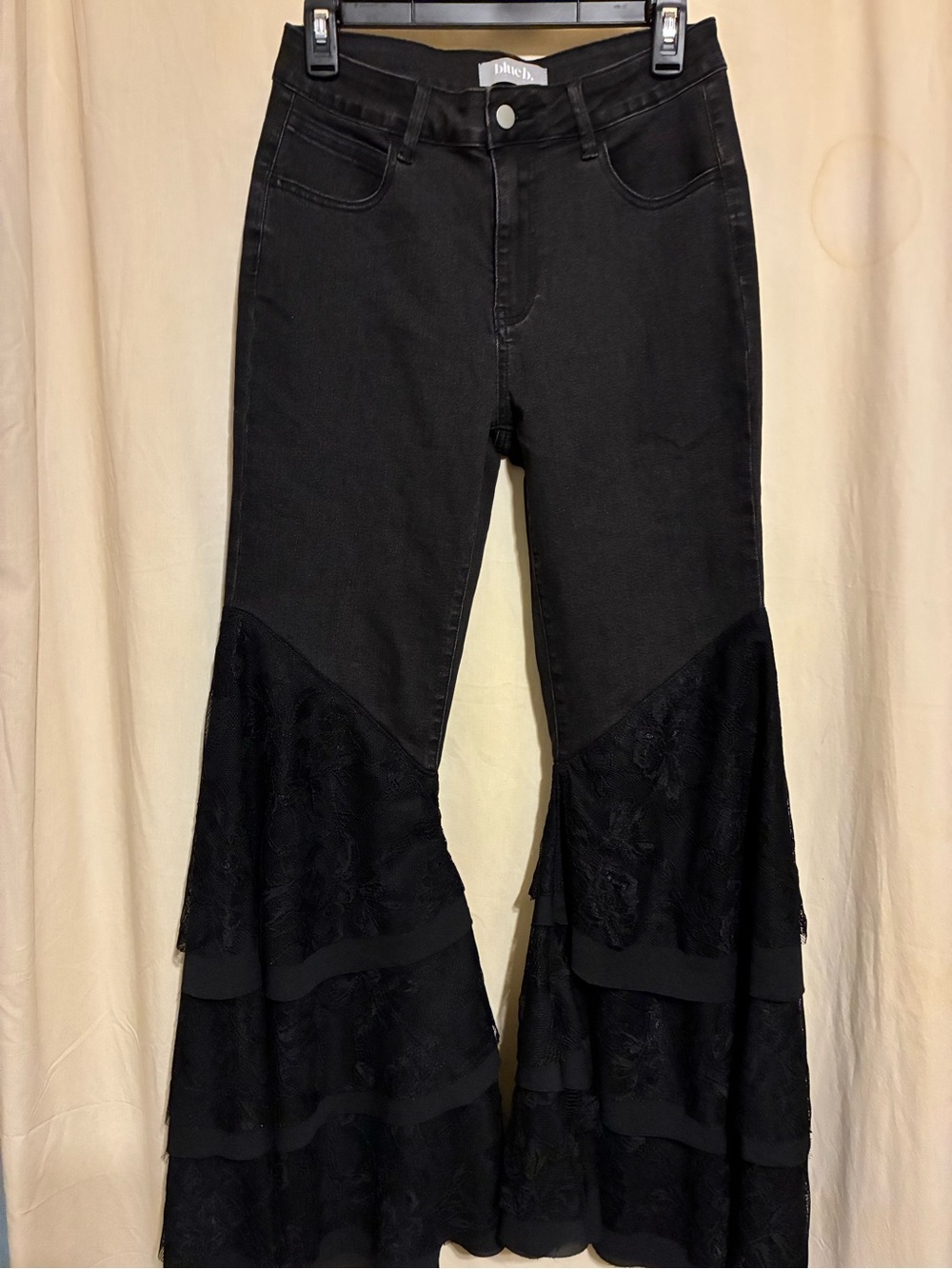 Blue B Tiered Lace Flare Jeans